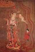 unknow artist Guanyin as-guide of the souls, from Dunhuna oil on canvas